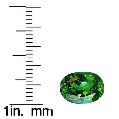4.23ct Oval Bright Yellowish Green Tsavorite