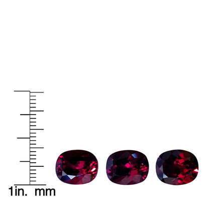 5.52ct Cushion Open Burgundy Rhodolite