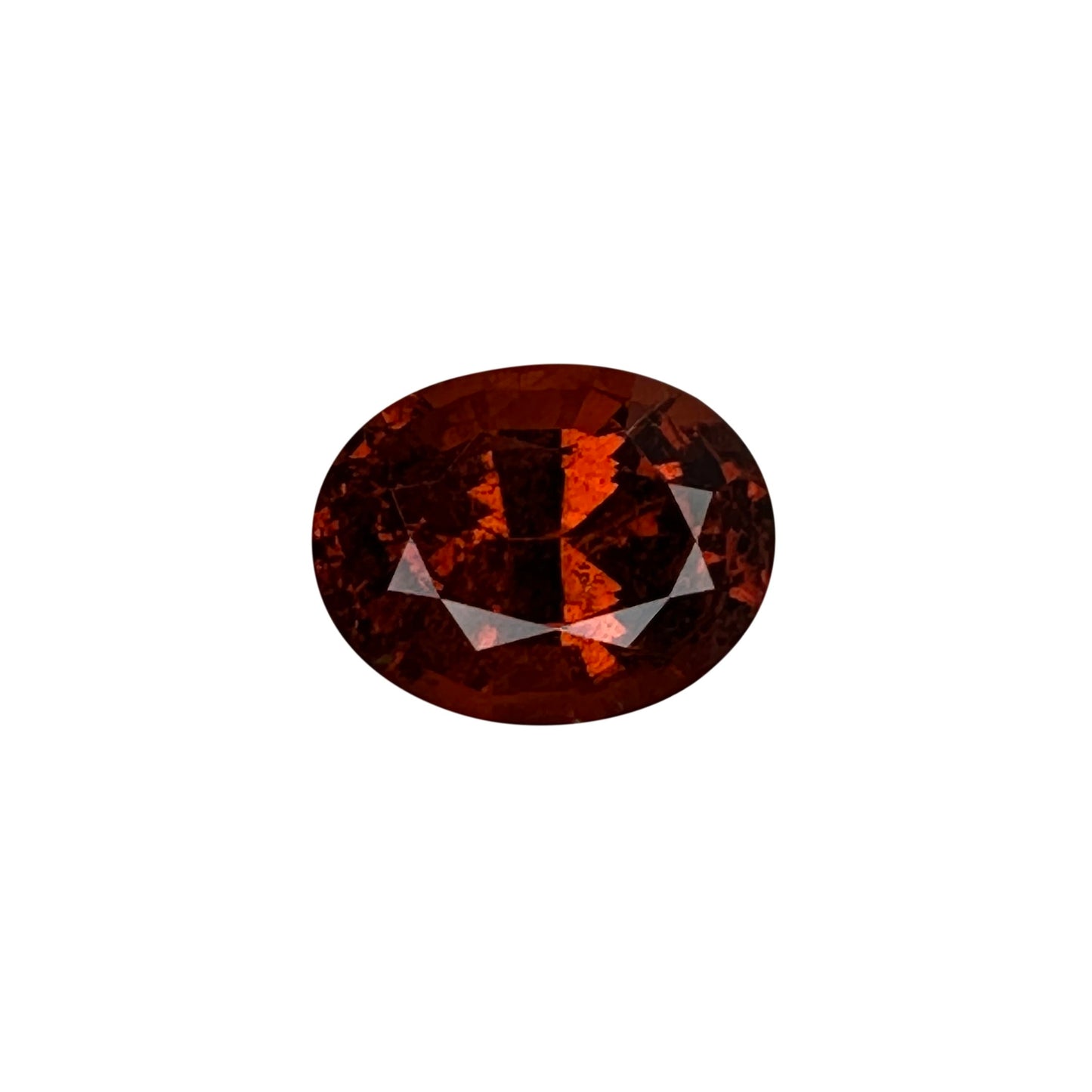 2.89ct Oval Deep Orange Malaya Garnet