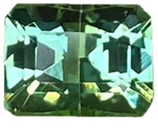 Emerald Cut Light Blue Green Tourmaline