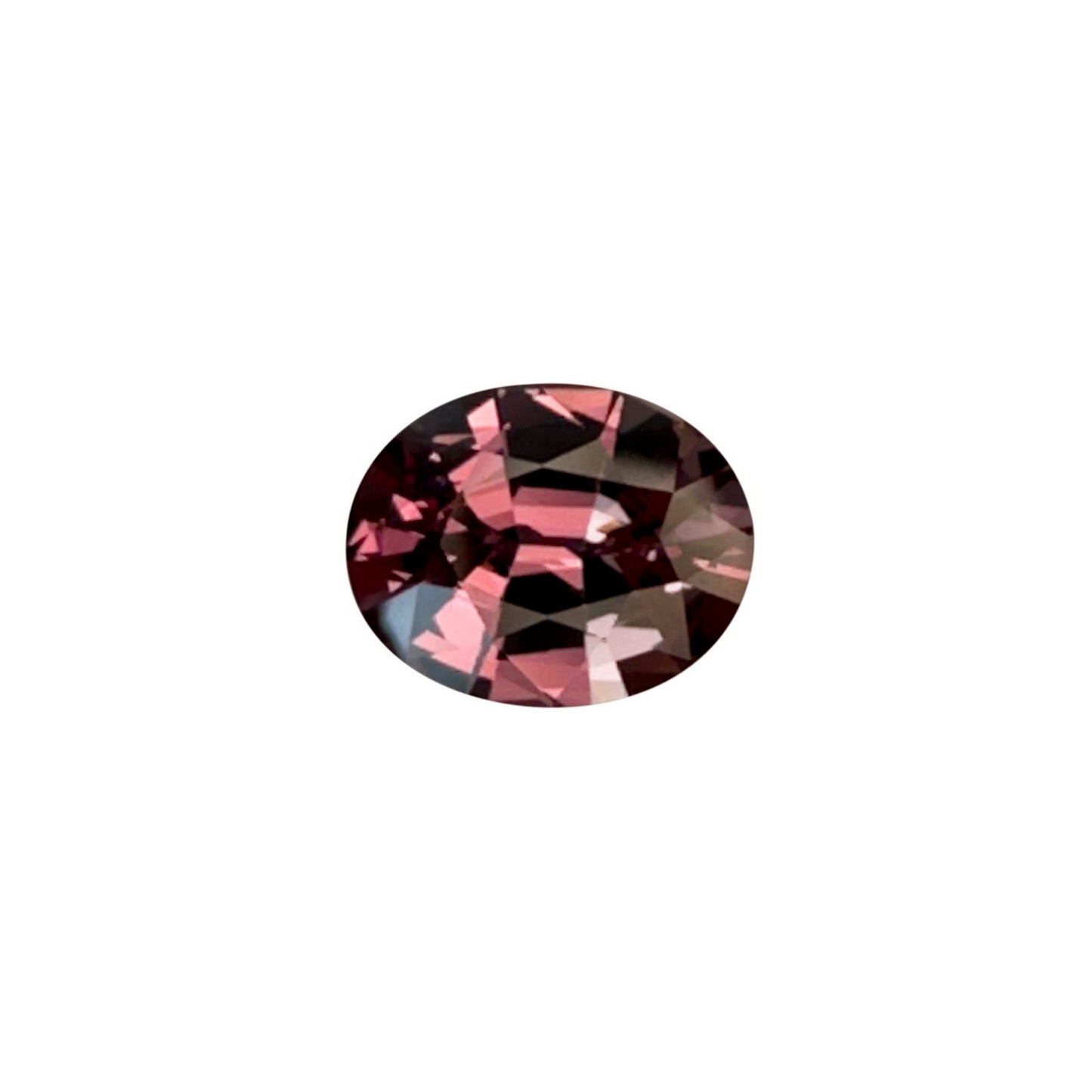 10.1x8.1mm Oval Deep Peach Malaya Garnet