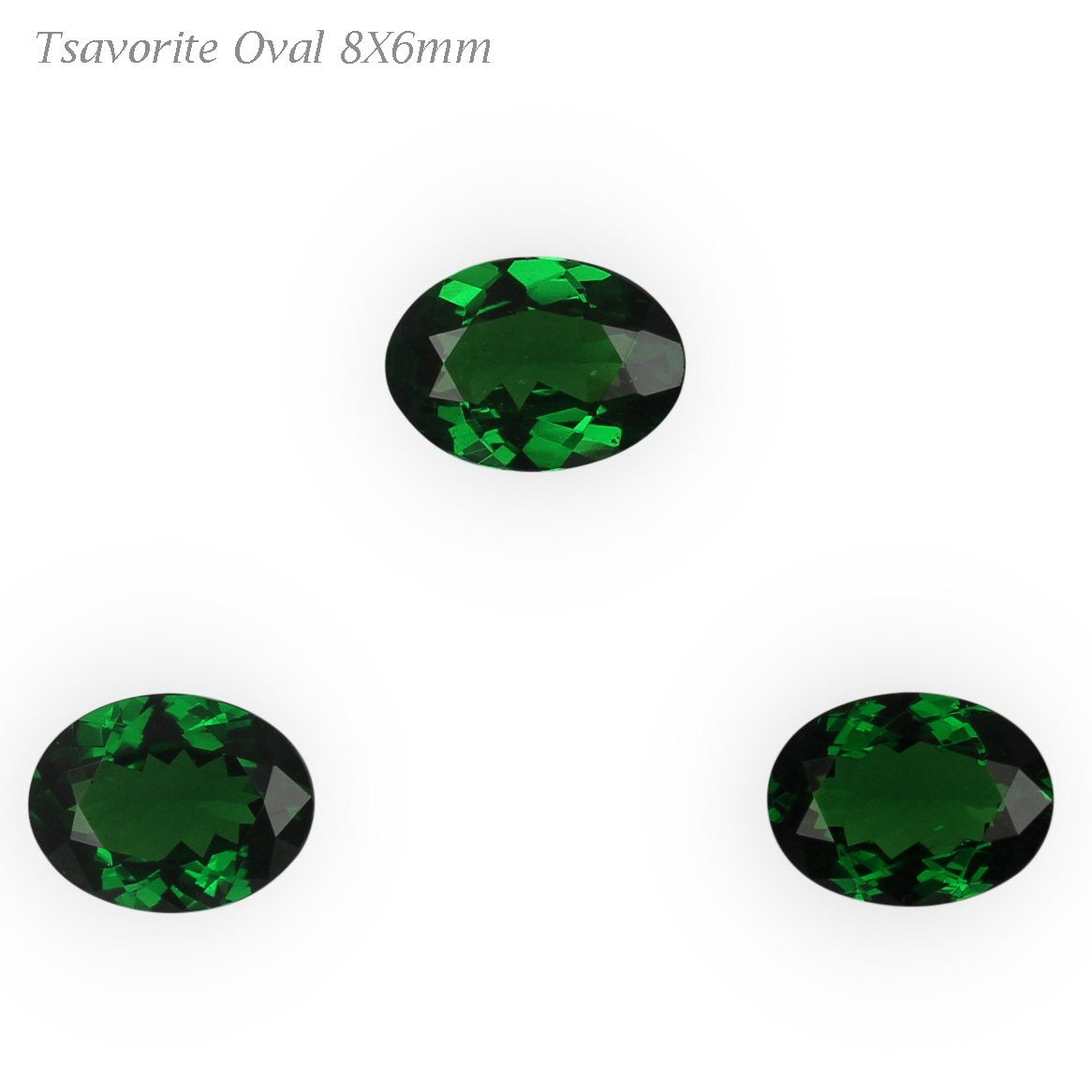 8x6mm Oval Fine Intense Green Tsavorite