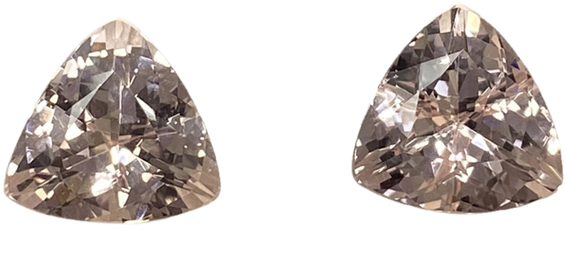 11mm Trillion Peach Morganite Pair