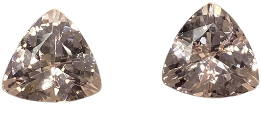 11mm Trillion Peach Morganite Pair
