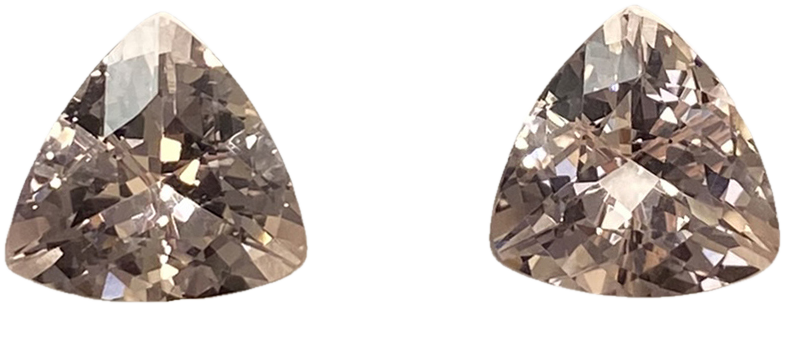 11mm Trillion Peach Morganite Pair
