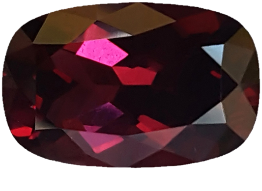 7.85ct Cushion Open Burgundy Rhodolite