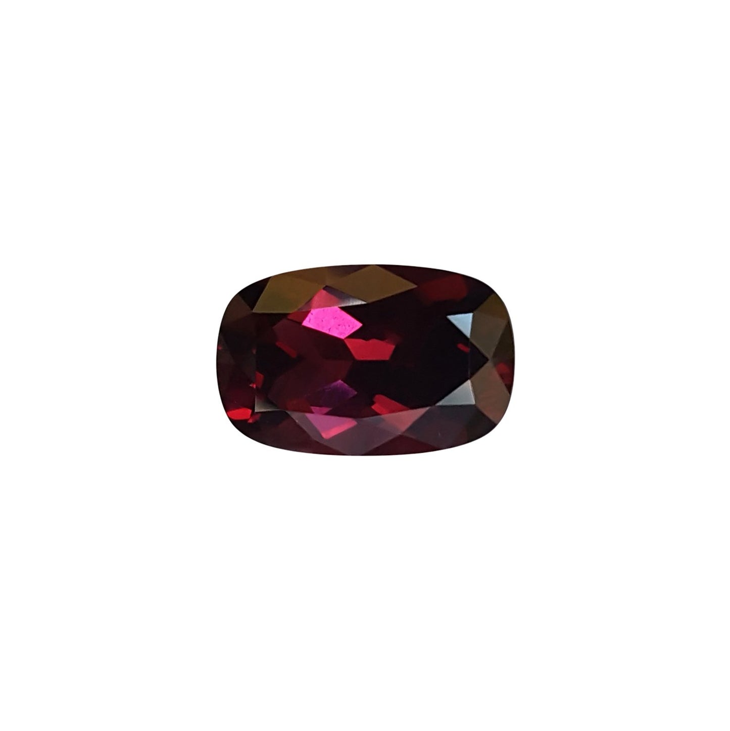 7.85ct Cushion Open Burgundy Rhodolite
