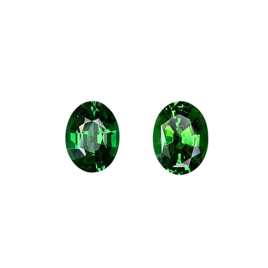 4.23ct Oval Bright Green Tsavorite Pair