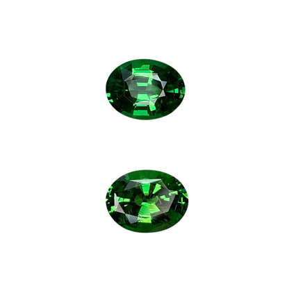 4.23ct Oval Bright Green Tsavorite Pair