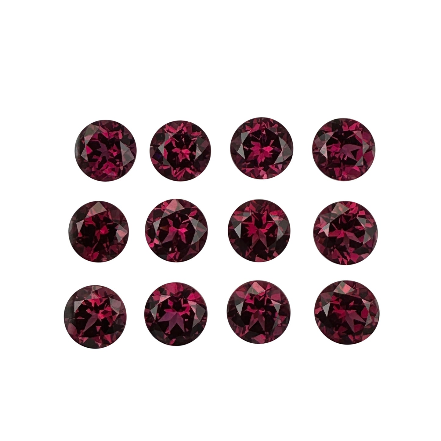 7.5mm Round Burgundy Rhodolite Garnet