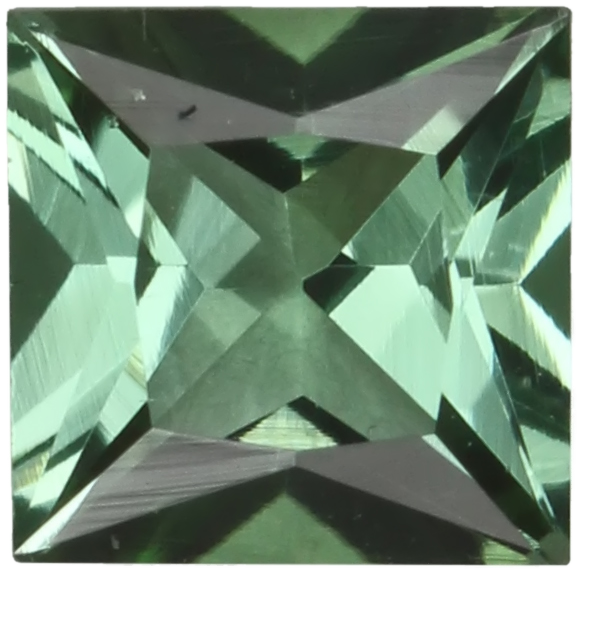 5mm Princess Cut Mint Green Tourmaline