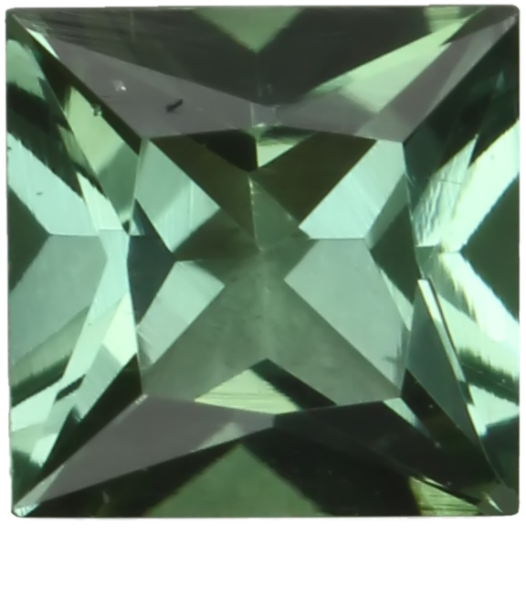 5mm Princess Cut Mint Green Tourmaline