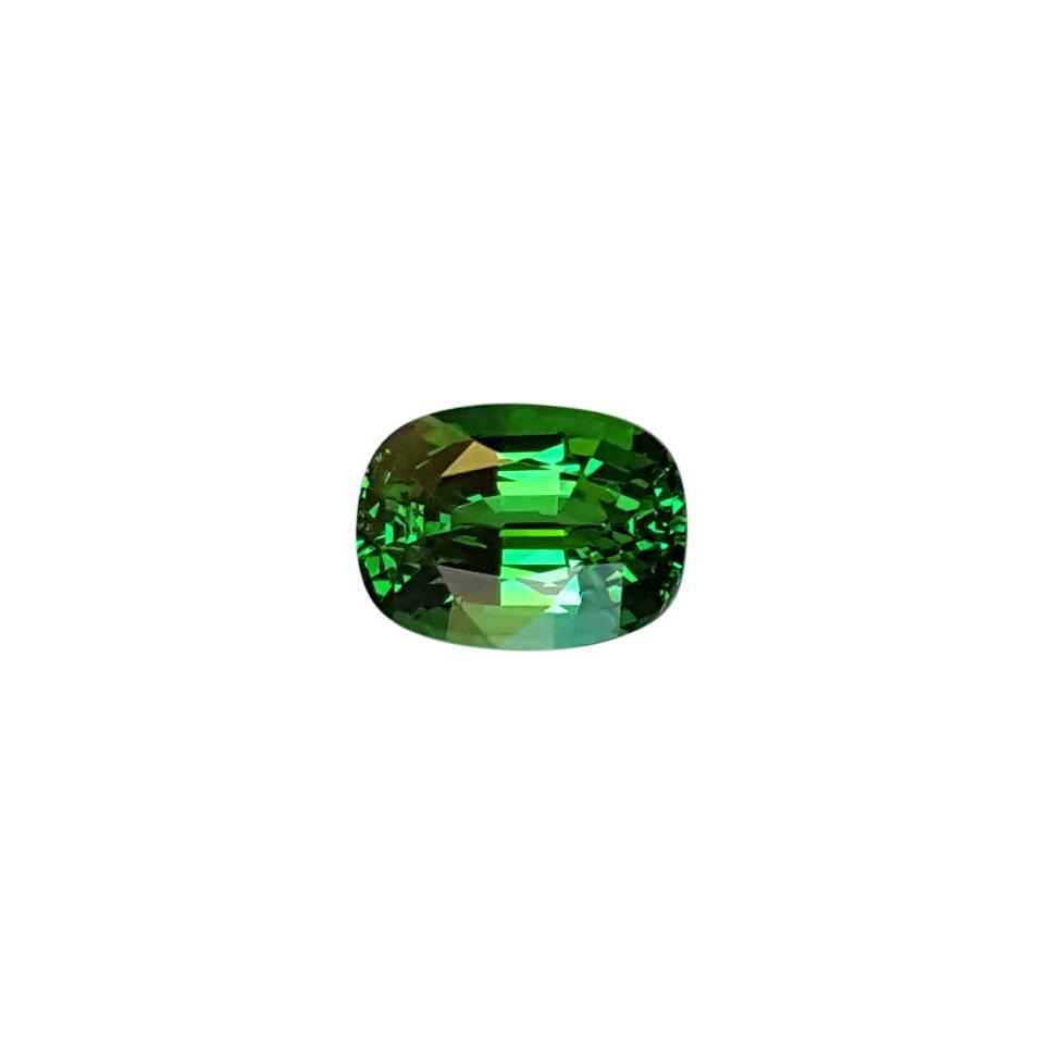 2.6ct Cushion Fine Intense Green Tsavorite