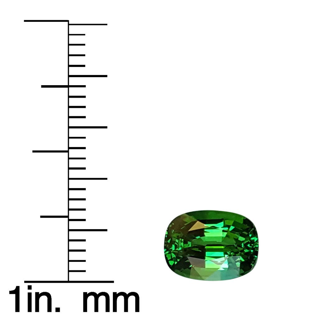 2.6ct Cushion Fine Intense Green Tsavorite