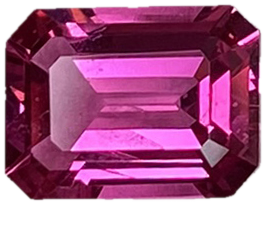 1.57ct Emerald Cut Hot Pink Spinel