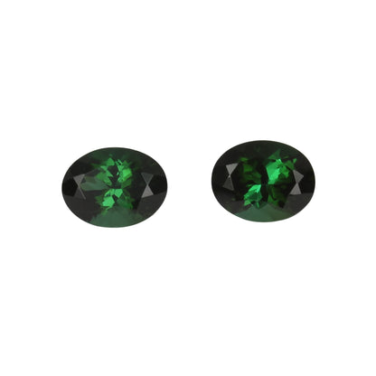 9x7mm Oval Deep Green Tourmaline Pair