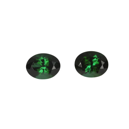 9x7mm Oval Deep Green Tourmaline Pair