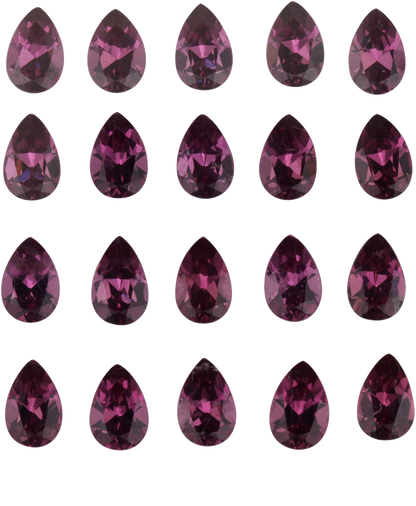 6x4mm Pear Shape Magenta Garnet