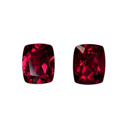 10x8mm Cushion Reddish Color Rubellite Pair