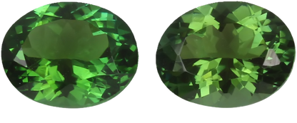 9x7mm Oval Mint Green Tourmaline Pair