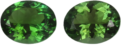 9x7mm Oval Mint Green Tourmaline Pair