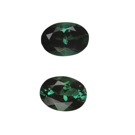6.8x5mm Oval Deep Blue-Green Tourmaline Pair