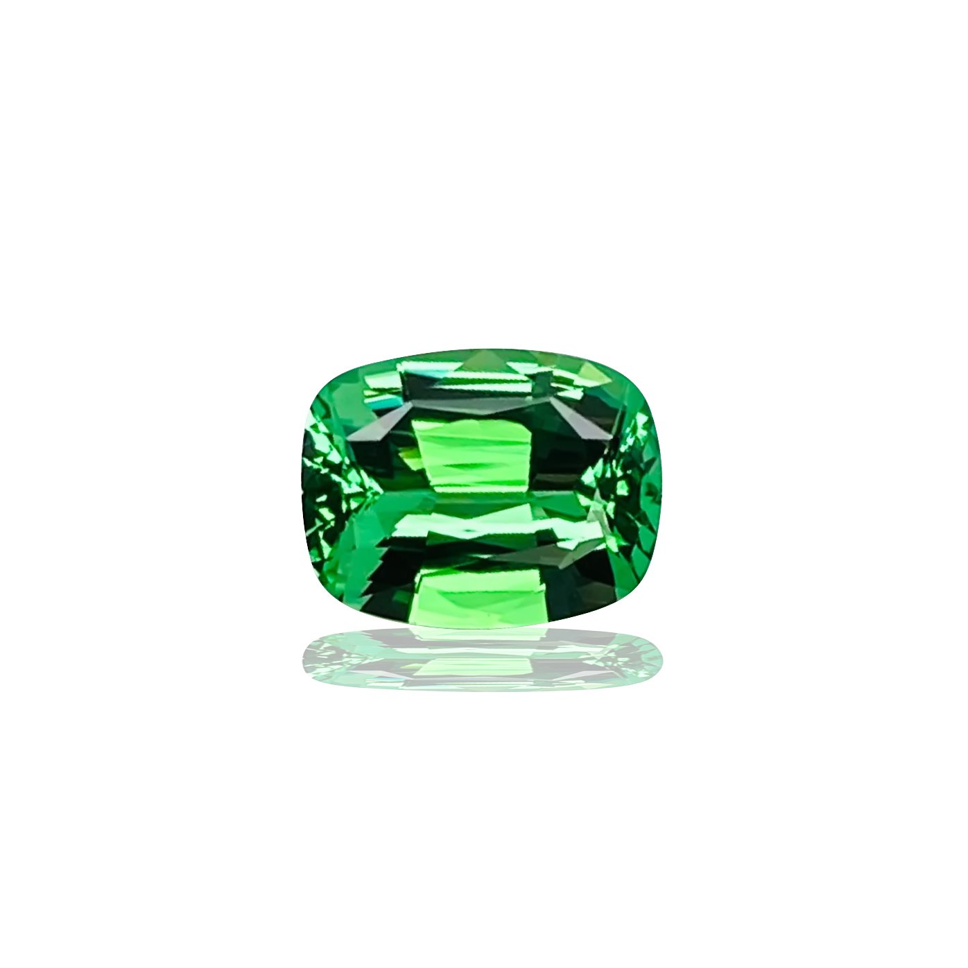 2.3ct Cushion Fine Mint Green Tsavorite