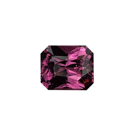 3.06ct Emerald Cut Pink Rhodolite