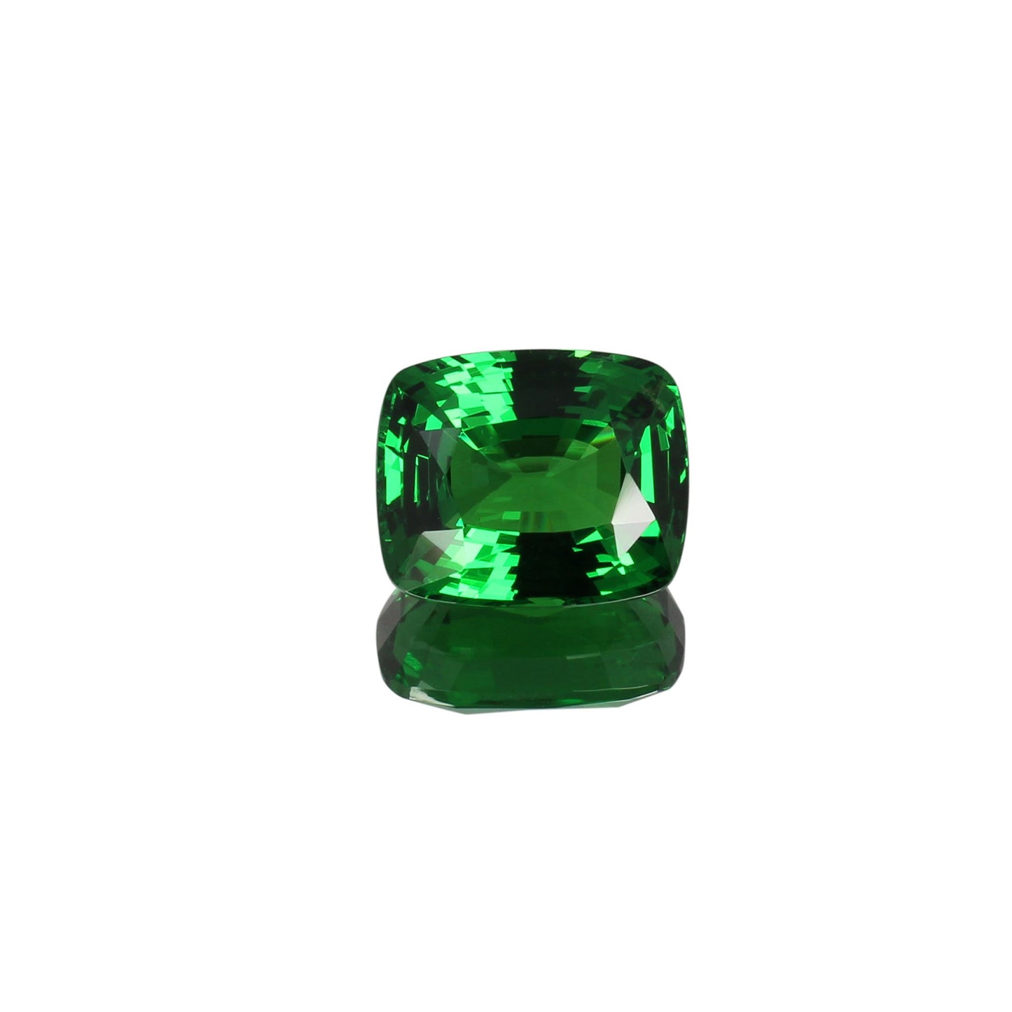5.09ct Cushion Fine Intense Green Tsavorite