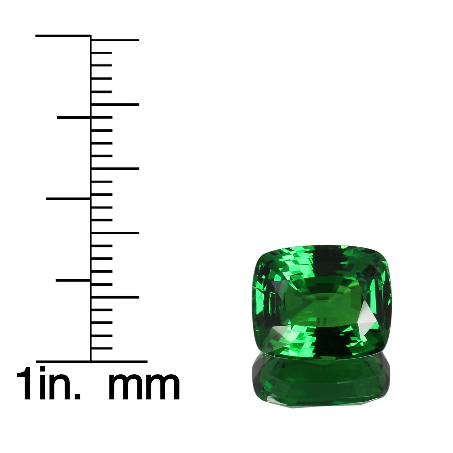 5.09ct Cushion Fine Intense Green Tsavorite