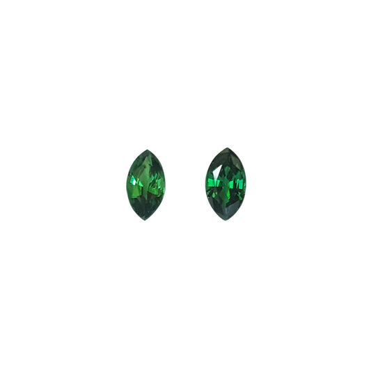 8x4.5mm Marquise Fine Intense Green Tsavorite Pair