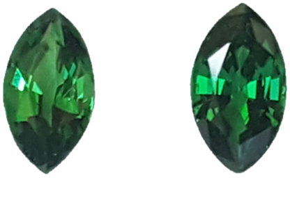 8x4.5mm Marquise Fine Intense Green Tsavorite Pair