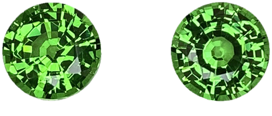 6mm Round Bright Green Tsavorite Pair