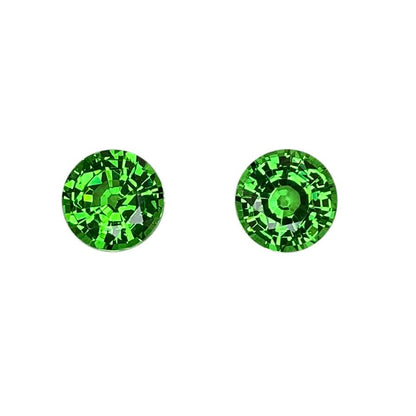 6mm Round Bright Green Tsavorite Pair