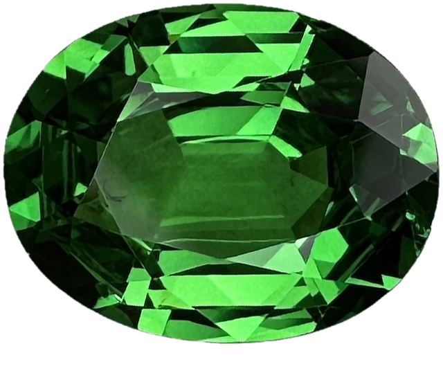 3.39ct Oval Gem Quality - Fine Intense Green Tsavorite