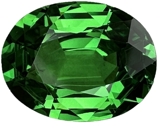 3.39ct Oval Gem Quality - Fine Intense Green Tsavorite