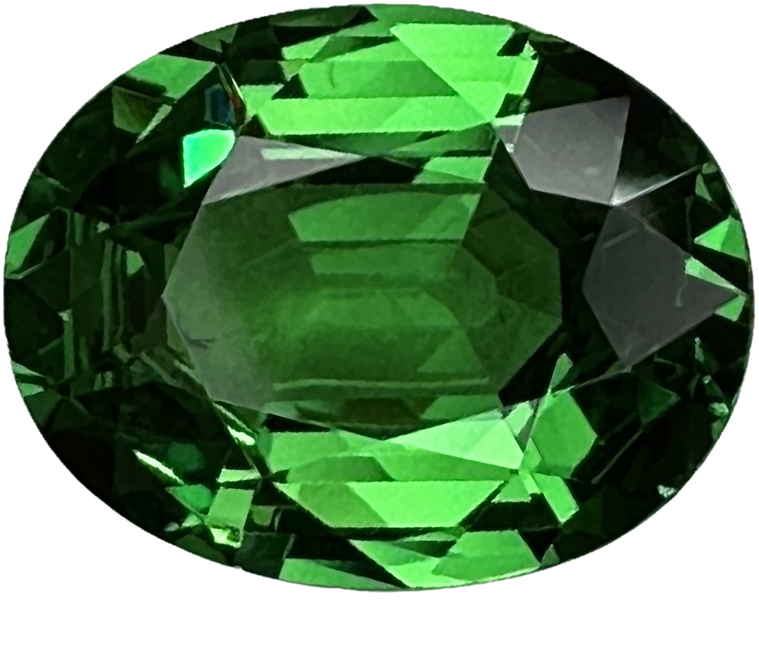 3.39ct Oval Gem Quality - Fine Intense Green Tsavorite