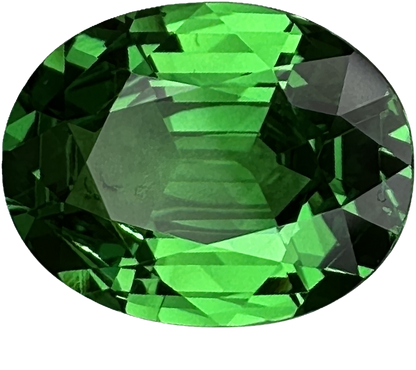 3.39ct Oval Gem Quality - Fine Intense Green Tsavorite