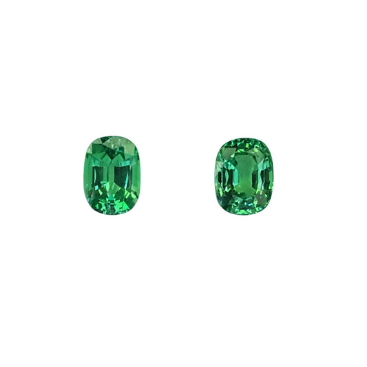 8x6mm Cushion Bright Green Tsavorite