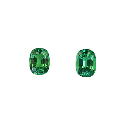 8x6mm Cushion Bright Green Tsavorite