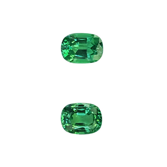 8x6mm Cushion Bright Green Tsavorite