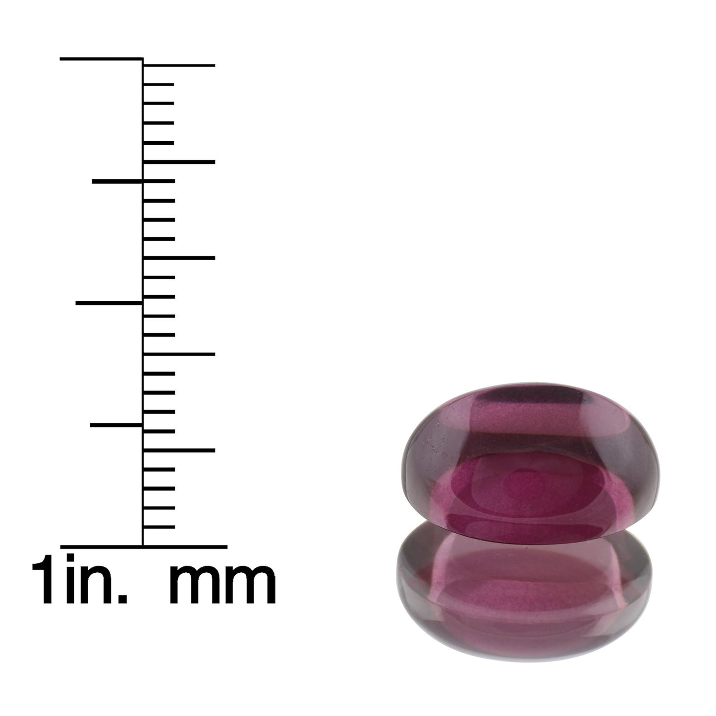 6.26ct Oval Cab Deep Burgundy Rhodolite