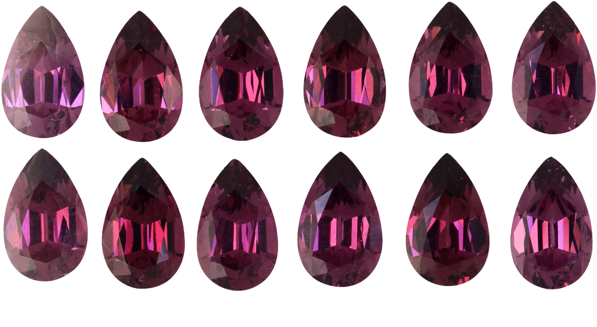 8x5mm Pear Shape Magenta Garnet