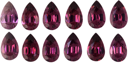 8x5mm Pear Shape Magenta Garnet