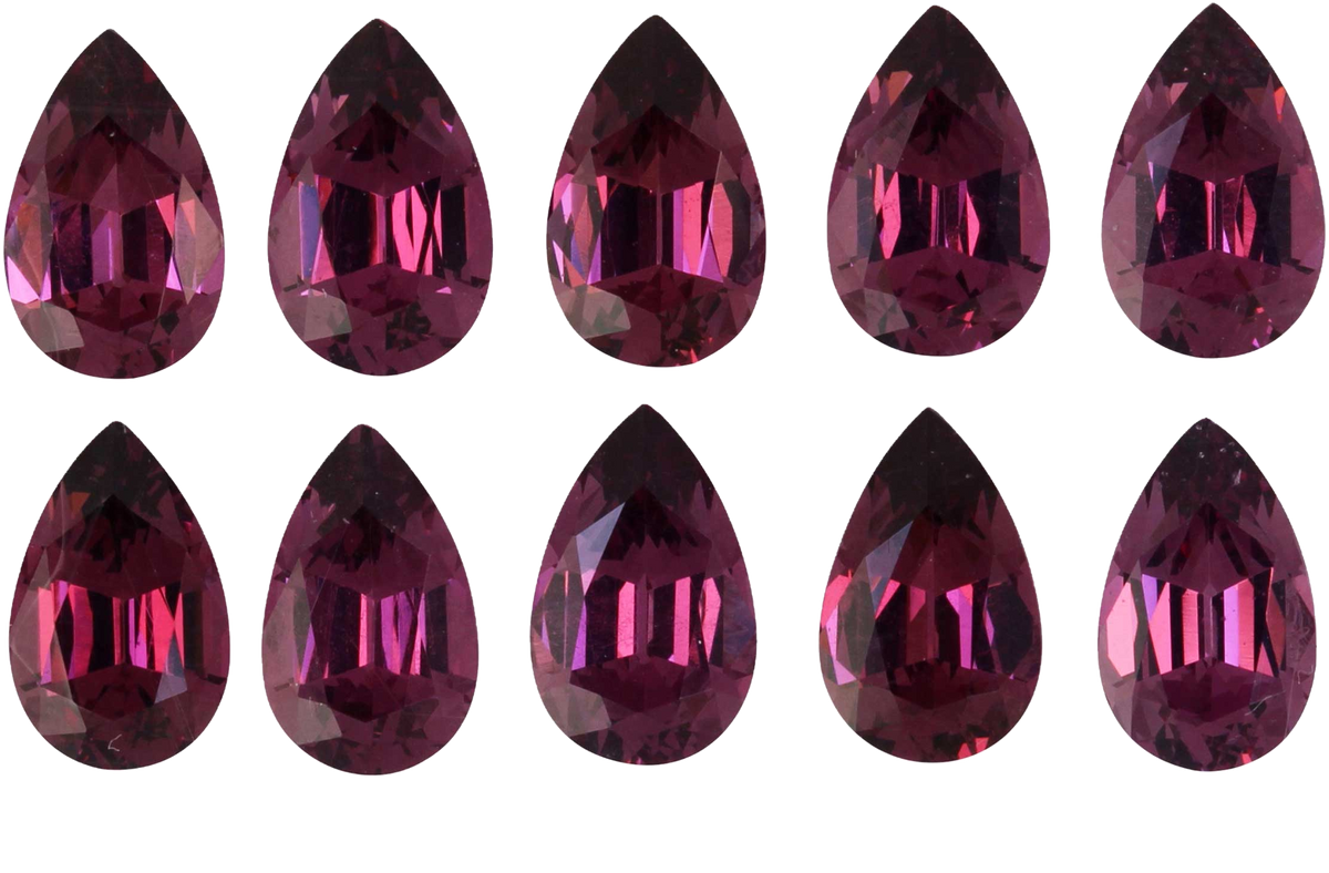 8x5mm Pear Shape Magenta Garnet