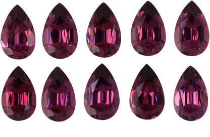 8x5mm Pear Shape Magenta Garnet