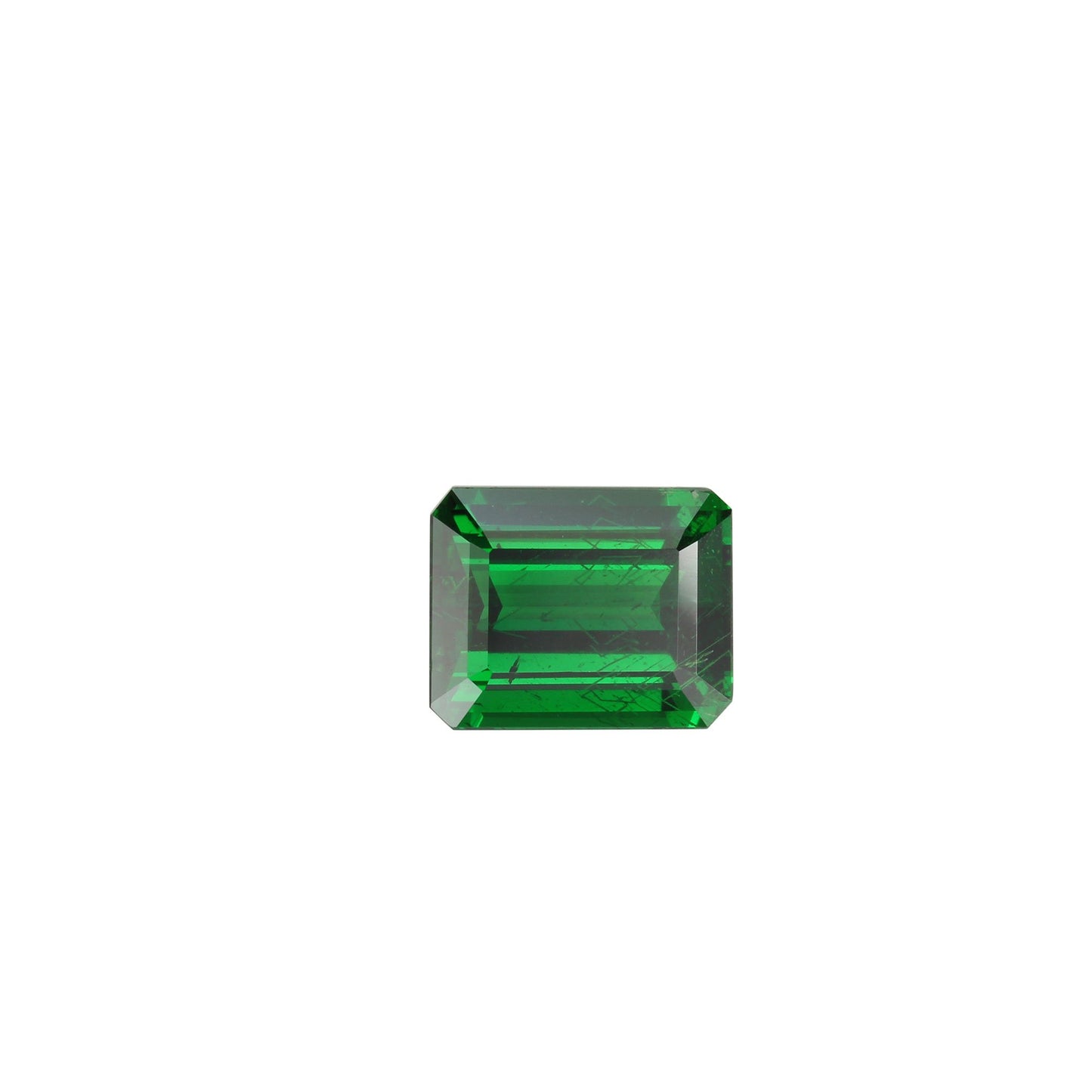 3.42ct Emerald Cut Fine Saturated Green Tsavorite