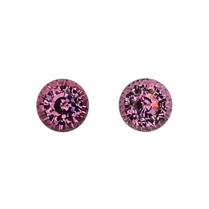 8mm Round Light Pink Malaya Garnet Pair