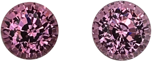 8mm Round Light Pink Malaya Garnet Pair