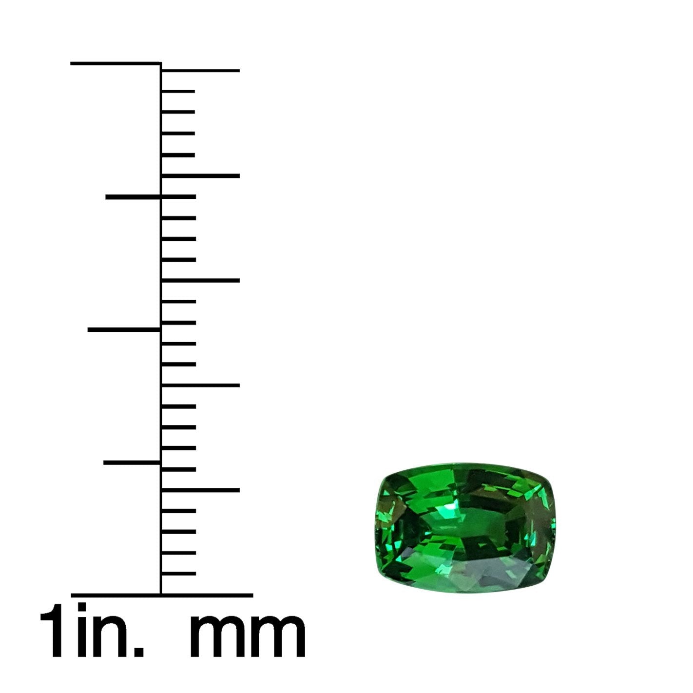 1.96ct Cushion Fine Intense Green Tsavorite
